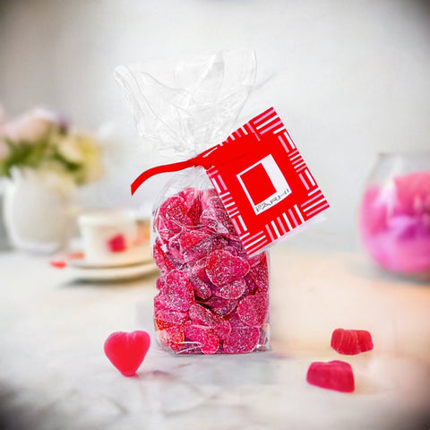 Vegan Jelly Hearts Gift Bag 300g Gift Giving RJF Farhi 